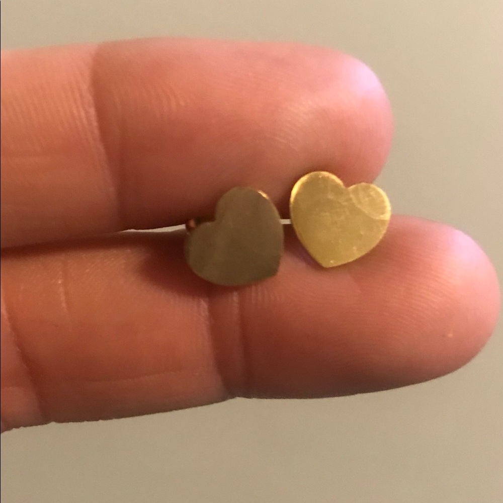 😍Women😍Gold Stainless Steel Cute Heart Earrings